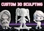 design cute 3d character, mascot, animal, cartoon model for 3d print